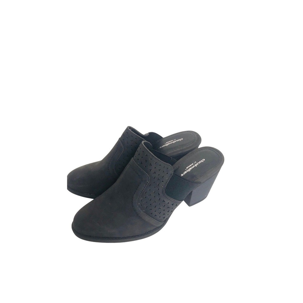 Cloud‎ Walker's black  mules kelly low heel…